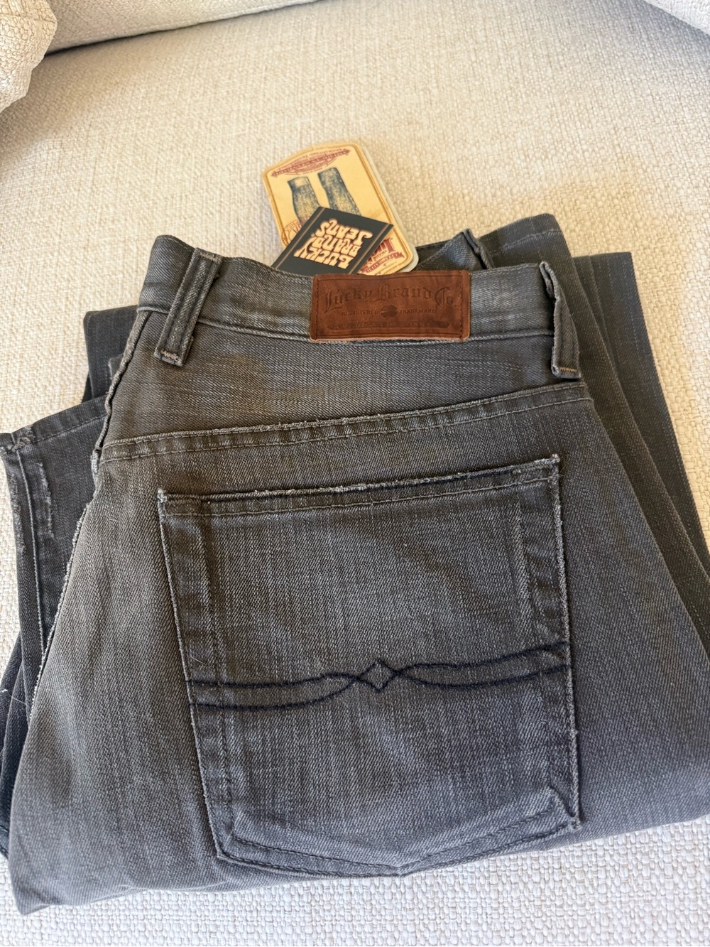 Lucky Brand Charcoal Gray Slim Straight Jeans